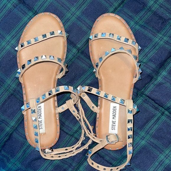 Tan Strap Steve Madden Sandals - Picture 1 of 3